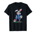 Funny Soccer Rabbit Cartoon Sports T-Shirt - Streetwear Style for Adults