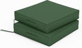 Patio Chair Cushions 17 X 16 X 3 Inch Waterproof Outdoor Seat Cushions for Patio Furniture, Outdoor Sofa Couch Pads with Ties & Handle, Set of 2, Green