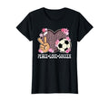 Peace Love Soccer Lover Leopard T-Shirt - Aesthetic Graphic for Adults