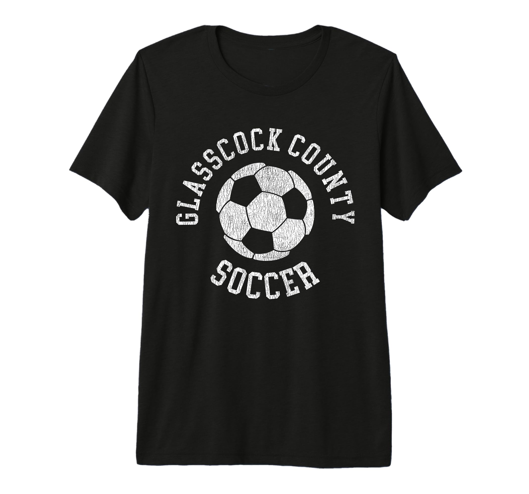 Glasscock County Soccer Distressed T-Shirt - Fun Novelty Design Men Women