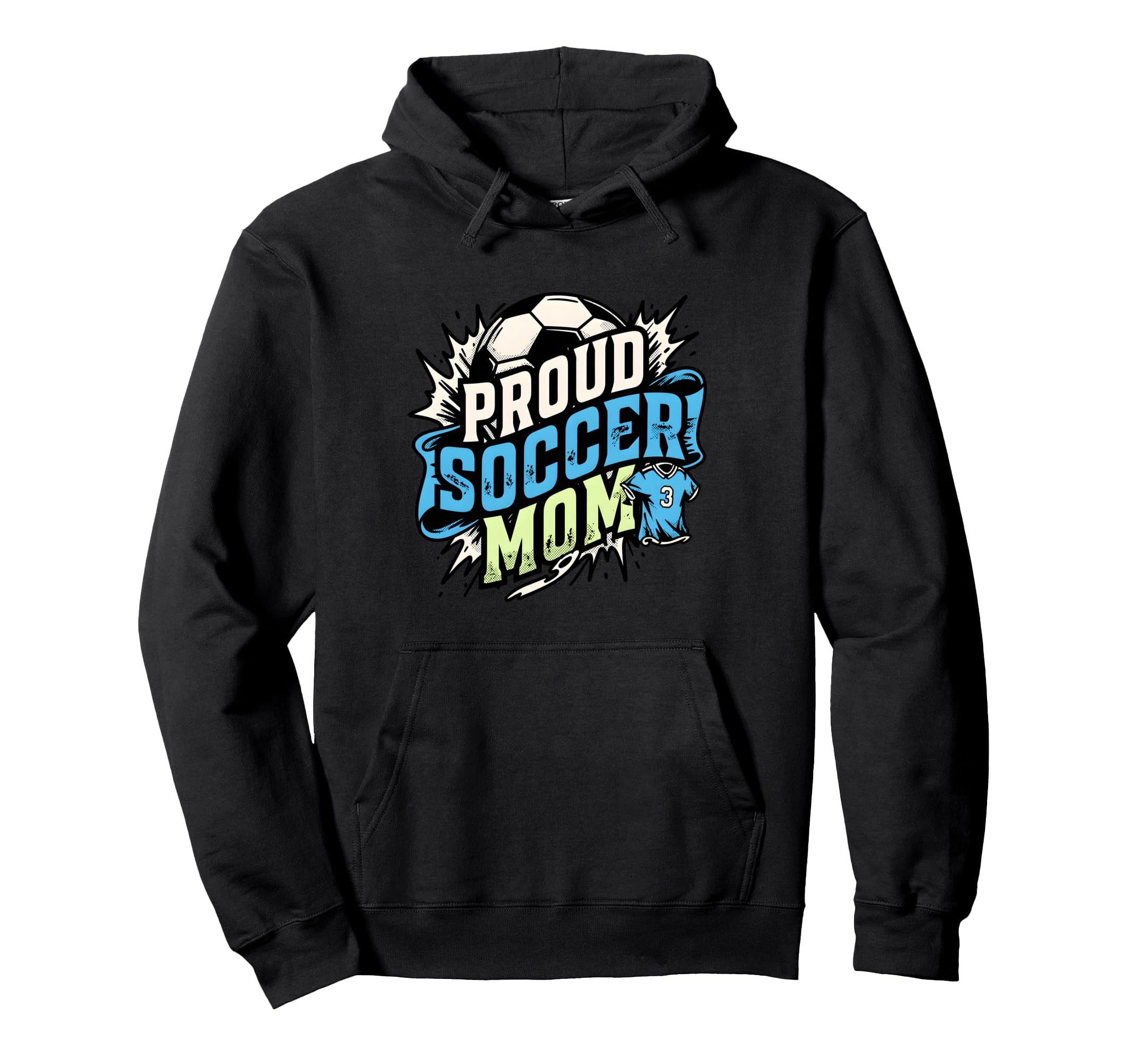 Proud Soccer Mom Family Fan Soccer Mom Hoodie - Novelty Apparel Men Women
