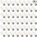 S14 Replacement LED Light Bulbs, Shatterproof & Waterproof 1W S14 LED Bulbs, E26 Base Patio Edison LED Light Bulbs for Outdoor String Lights , Warm White 2200K Plastic 70ML Non-Dimmable 48 Pack