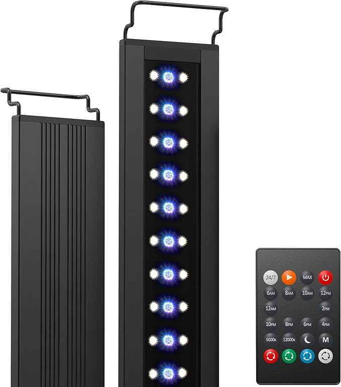 NICREW C10 24/7 LED Aquarium Light for Plants, 24-30 Inches, Full Spectrum Fish Tank Light with Timer, Brightness Adjustable