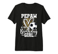 Pepaw Birthday Soccer Ball Leopard Heart T-Shirt - Minimalist Print Unisex