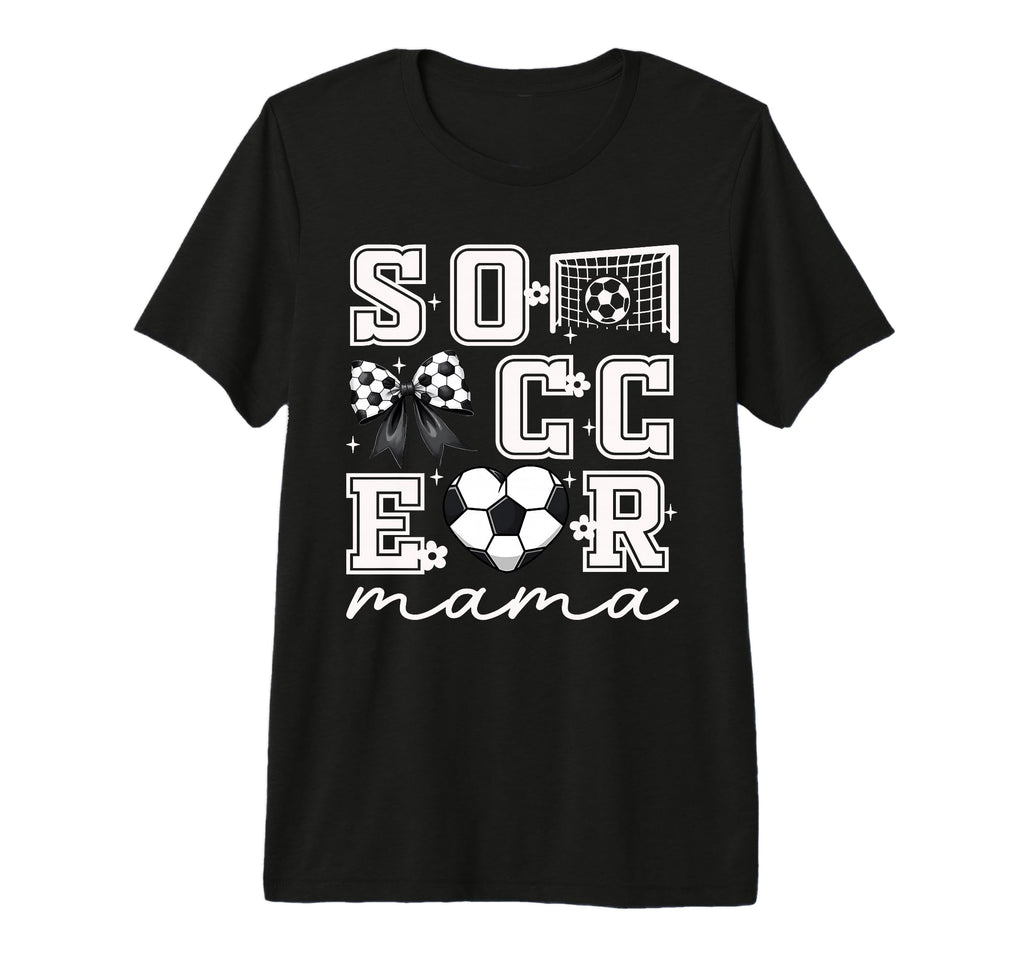 Soccer Mama Coquette Bow Funny Soccer T-Shirt - Graphic Print Men Women