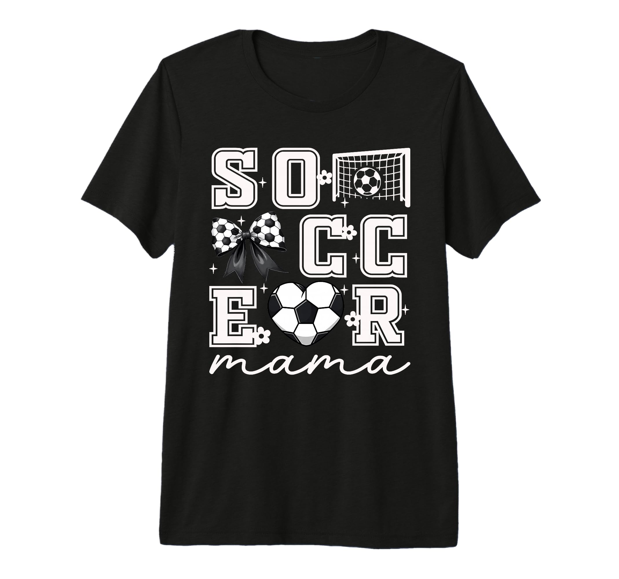 Soccer Mama Coquette Bow Funny Soccer T-Shirt - Graphic Print Men Women