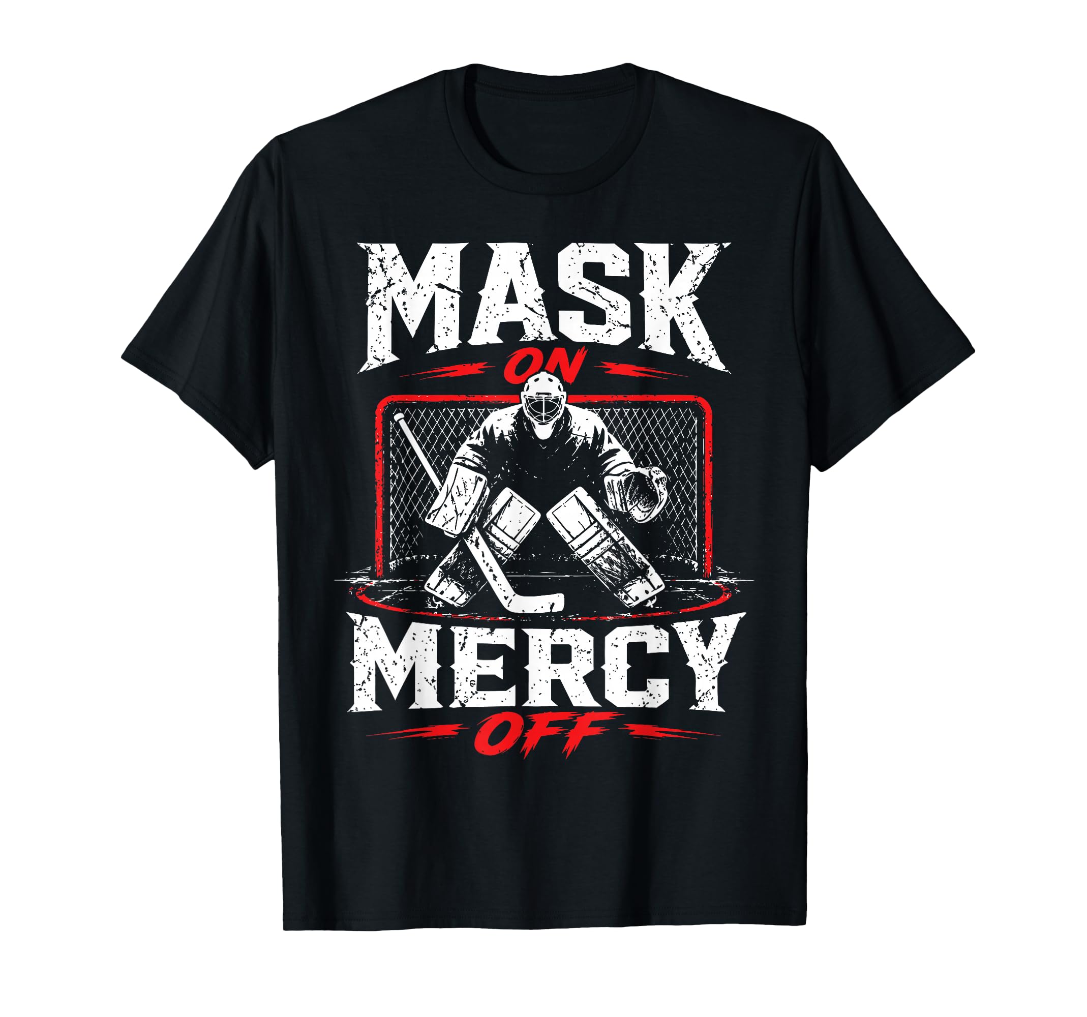 Ice Hockey Goalkeeper Mask Hockey T-Shirt - Streetwear Style for Adults