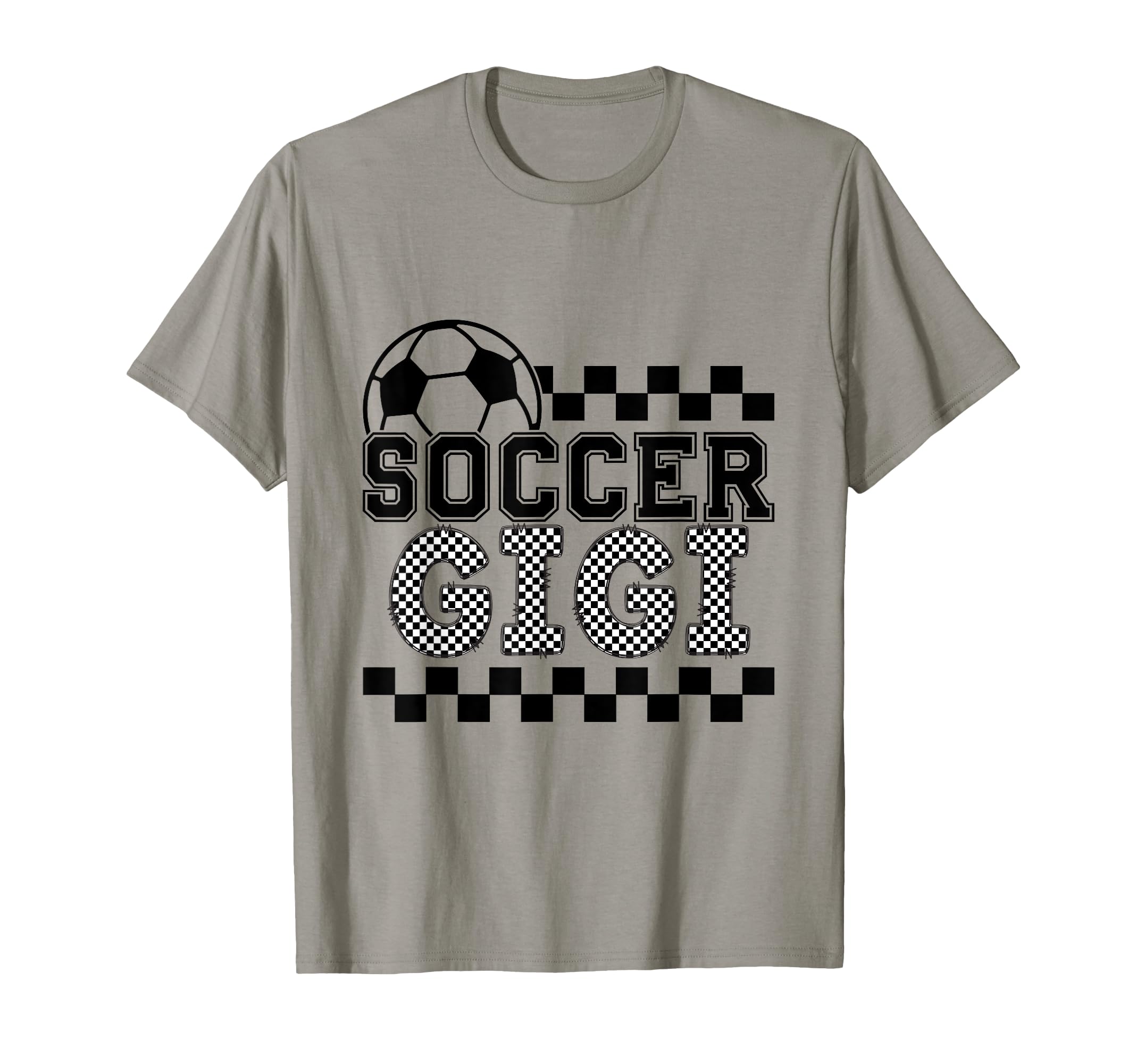 Soccer Gigi Checker Checkered T-Shirt - Casual Everyday Wear for Adults