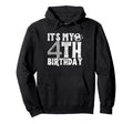 Its My 4Th Birthday Soccer Player Hoodie - Casual Everyday Wear Men Women