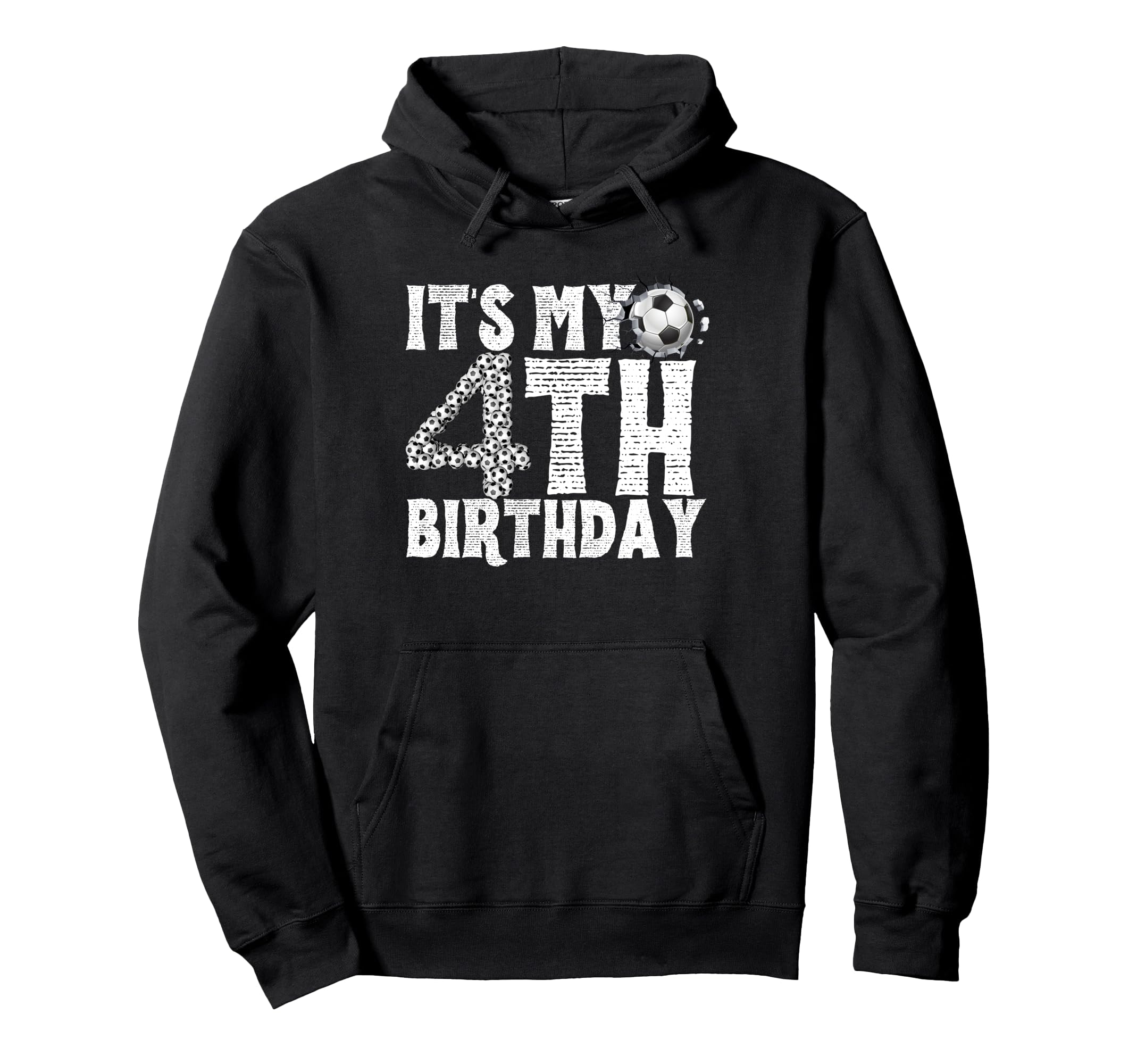 Its My 4Th Birthday Soccer Player Hoodie - Casual Everyday Wear Men Women