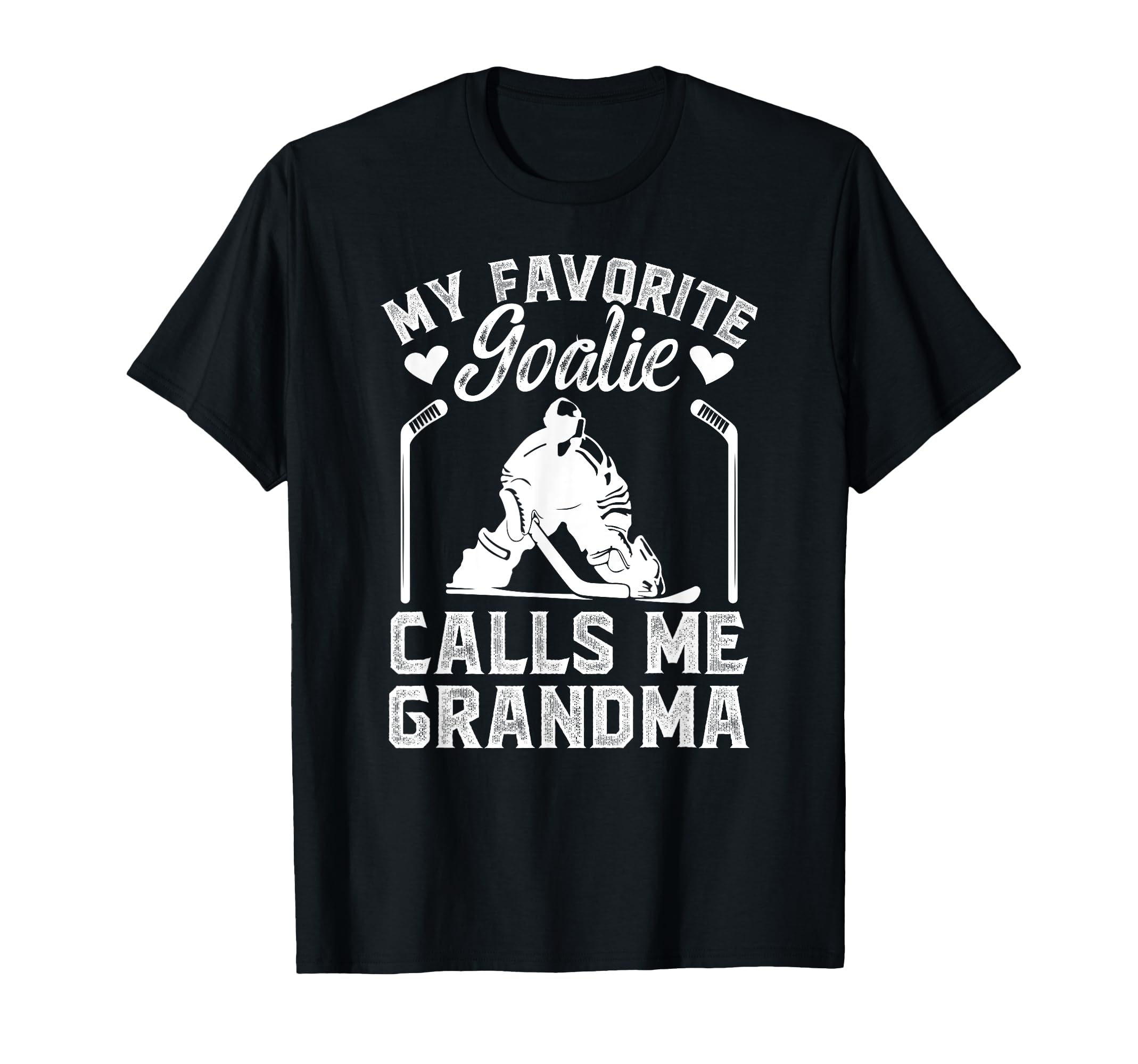 My Favorite Hockey Goalie Grandma T-Shirt - Novelty Apparel for Adults