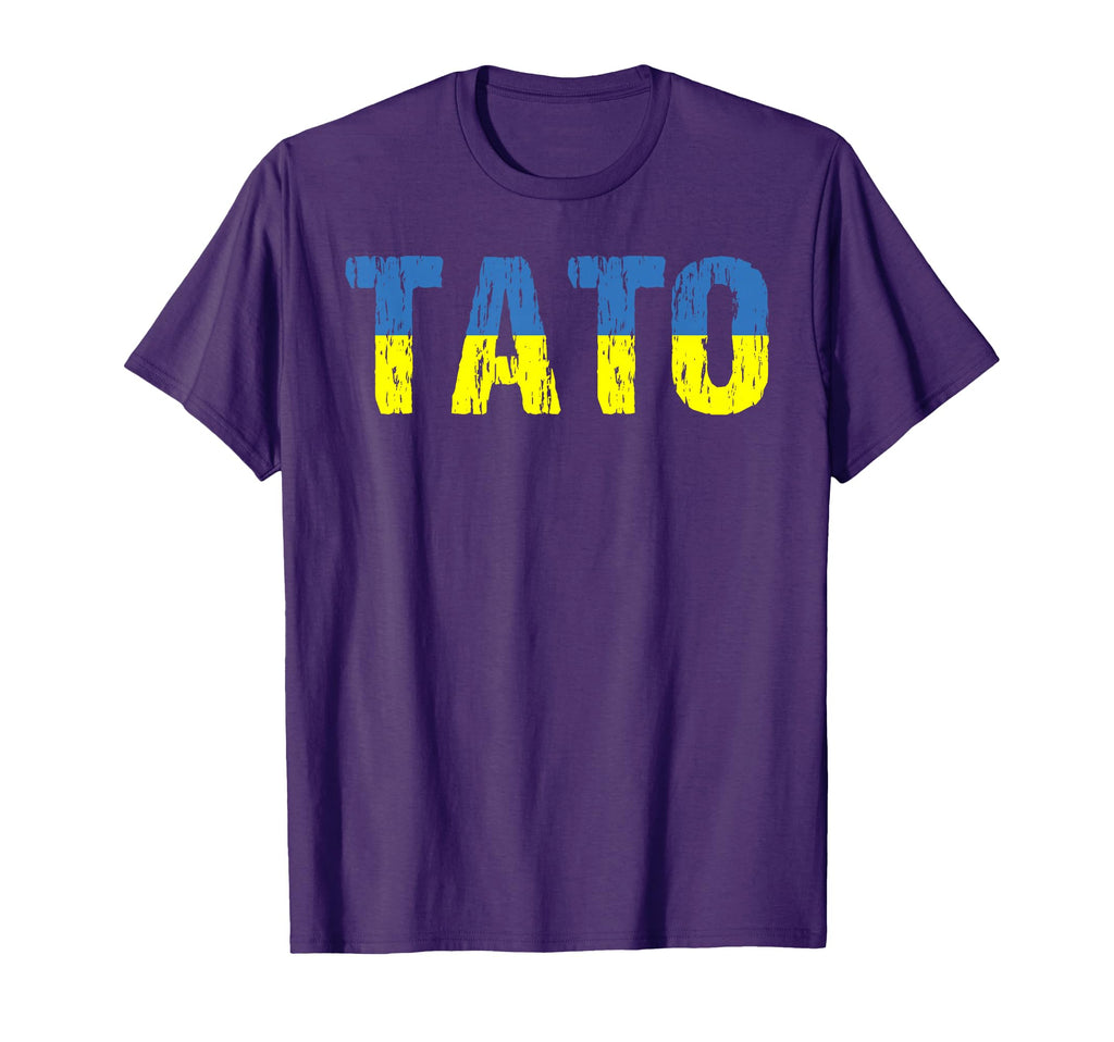 Ukrainian Tato Dad Ukraine Flag T-Shirt - Minimalist Print Unisex