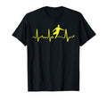 Yellow Soccer Heartbeat Yellow Male T-Shirt - Fun Novelty Design Unisex