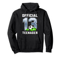 Teenager 13Th Brithday Party Soccer Hoodie - Unique Graphic for Adults