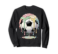 Ice Cream Drip Soccer Ball Soccer Sweatshirt - Trendy Graphic Men Women