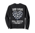 100 Days School Soccer Heart Love Sweatshirt - Streetwear Style Unisex