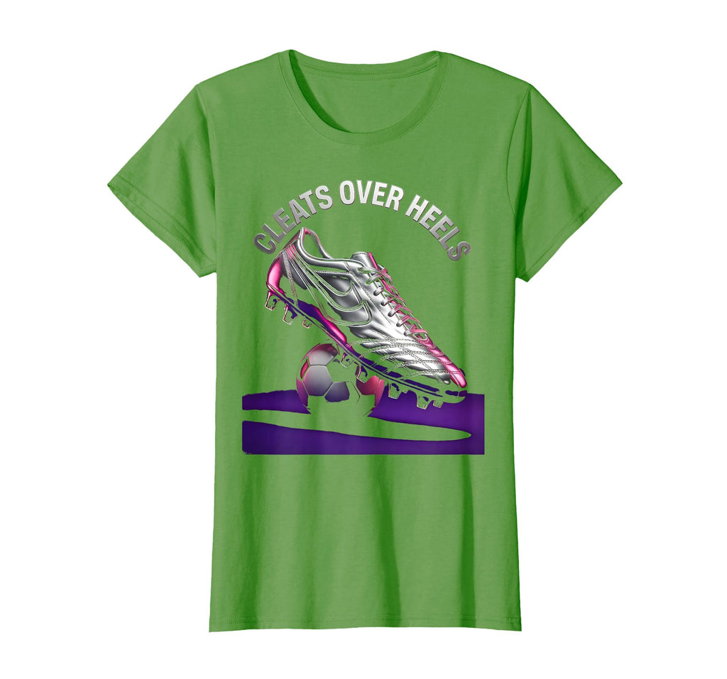 Cleats Over Heels Womens Soccer T-Shirt - Casual Everyday Wear for Adults