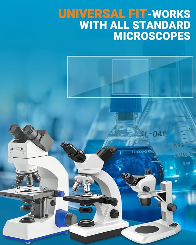 Microscope Slides and Covers Kit – 50 Blank Pre-Cleaned Glass Slides for Microscope, 100 Cover Slips, for Teachers, Students, Families, and Science Enthusiasts