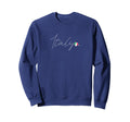 Italia Simple Love Italian Flag Heart Sweatshirt - Trendy Graphic Unisex