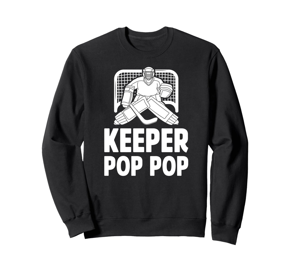 Ice Hockey Keeper Pop Pop Ice Hockey Sweatshirt - Unique Graphic Men Women