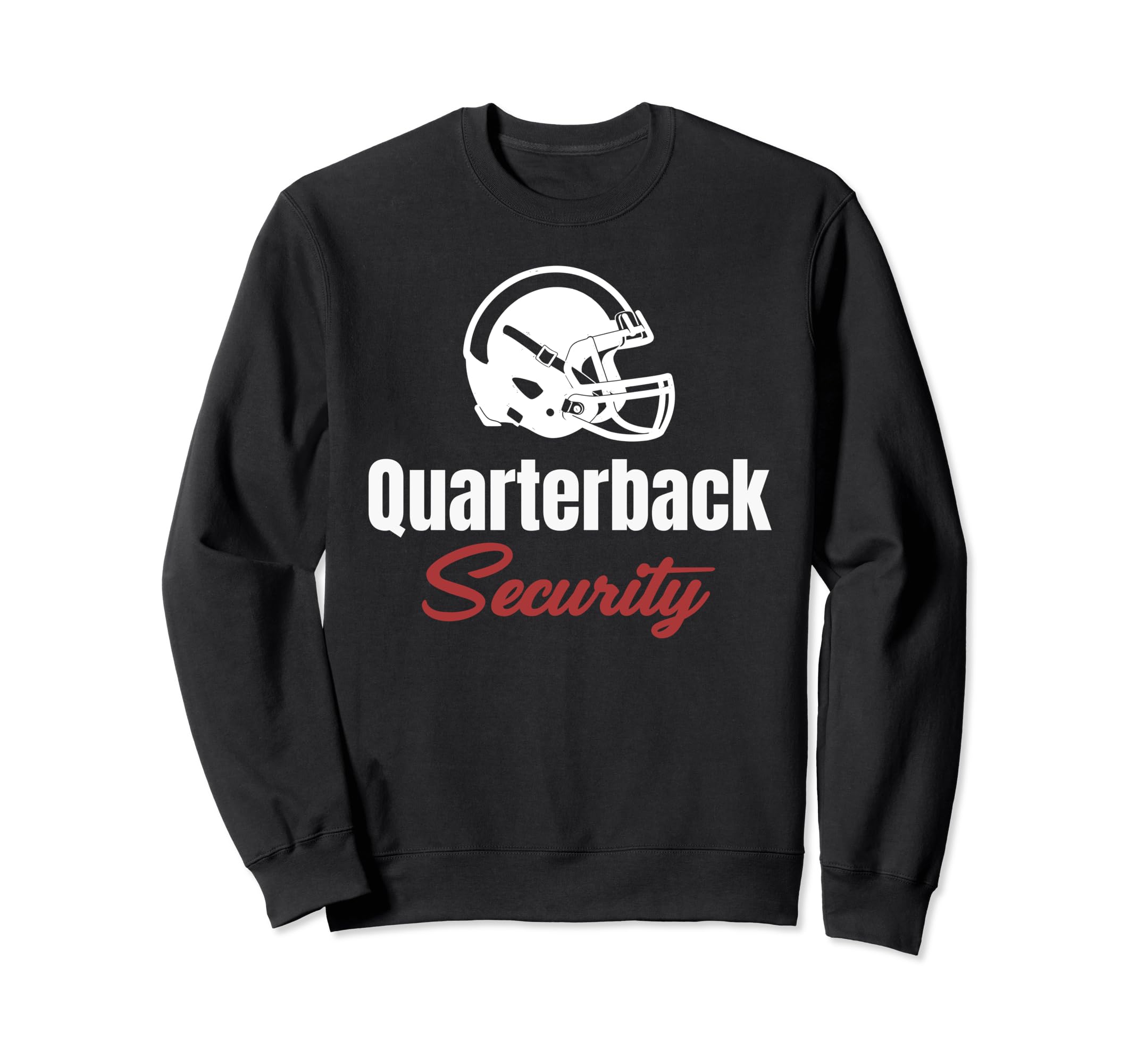 Quarterback Security Funny Football Sweatshirt - Graphic Print for Adults