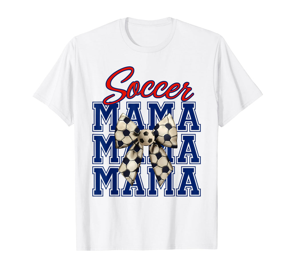 Soccer Mama Coquette Bow Aesthetic T-Shirt - Minimalist Print for Adults