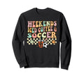Weekends Iced Coffee Soccer Groovy Sweatshirt - Streetwear Style for Adults