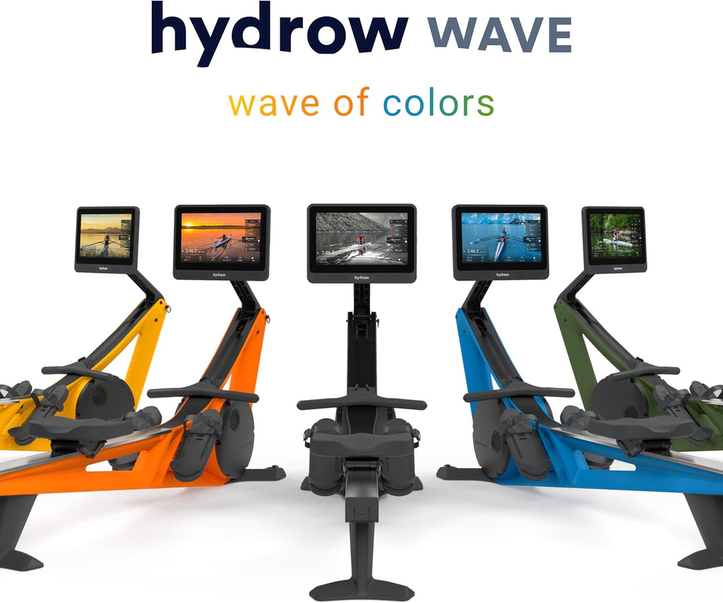 Wave Rowing Machine with 16" HD Touchscreen & Speakers - Foldable | Live Home Workouts, Subscription Required