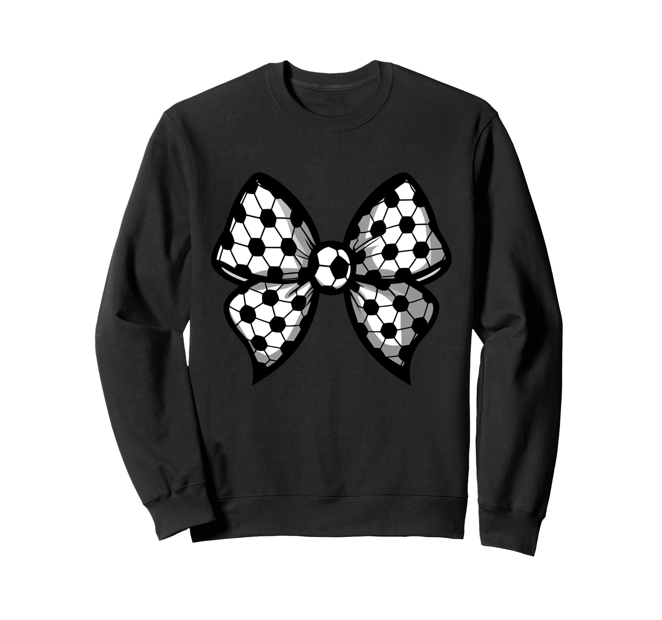Coquette Bow Soccer Ball Mom Life Sweatshirt - Fun Novelty Design Unisex