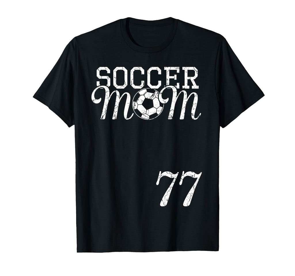 Soccer Mom Jersey Number 77 Favorite T-Shirt - Minimalist Print Unisex