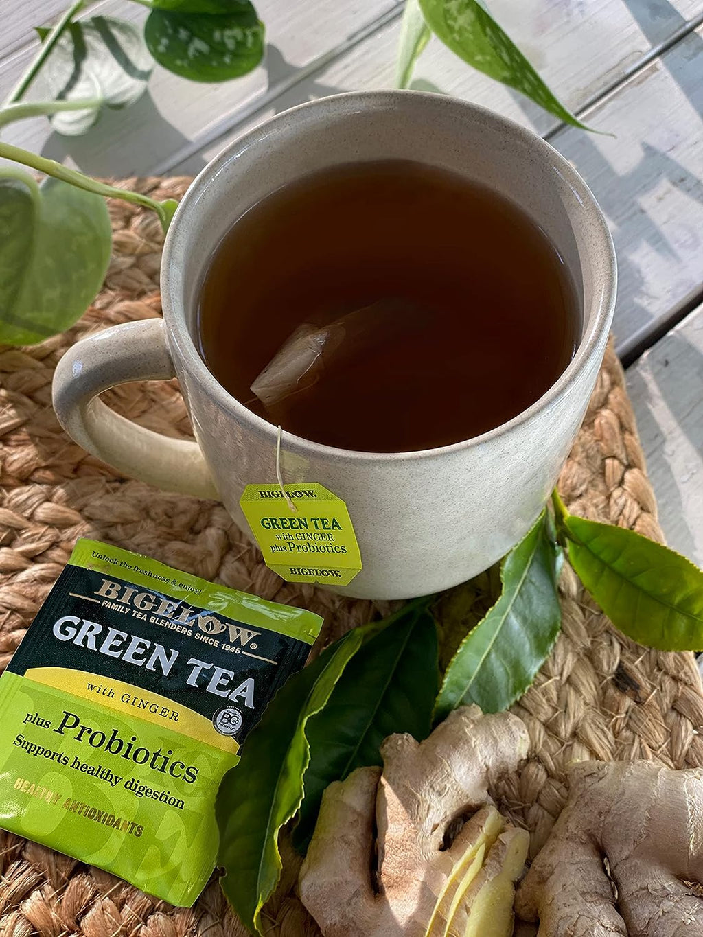 Bigelow Green Tea with Ginger, 18 Tea Bags, Case of 6