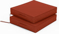 Patio Chair Cushions 17 X 16 X 3 Inch Waterproof Outdoor Seat Cushions for Patio Furniture, Outdoor Sofa Couch Pads with Ties & Handle, Set of 2, Terra Red