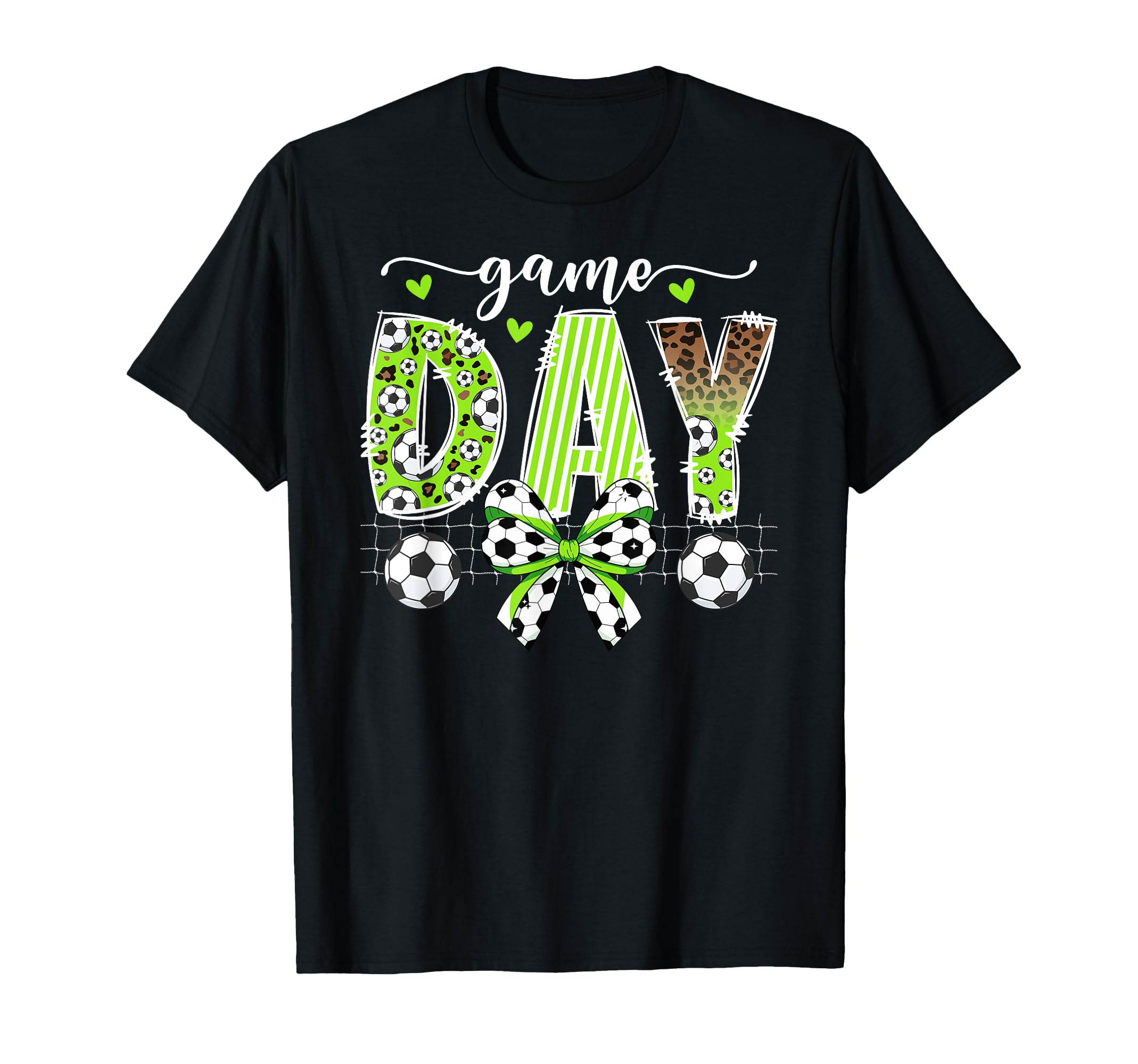 Game Day Soccer Coquette Soccer Game Day T-Shirt - Trendy Graphic Unisex