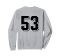 Number 53 Backside 80S 90S Team Sweatshirt - Unique Graphic Men Women