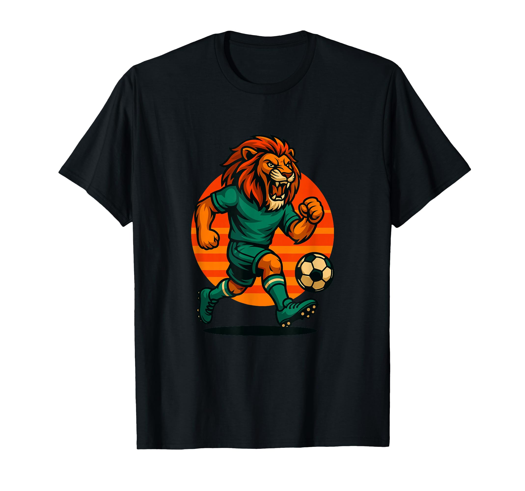 Funny Lion Soccer Sports T-Shirt - Streetwear Style Unisex