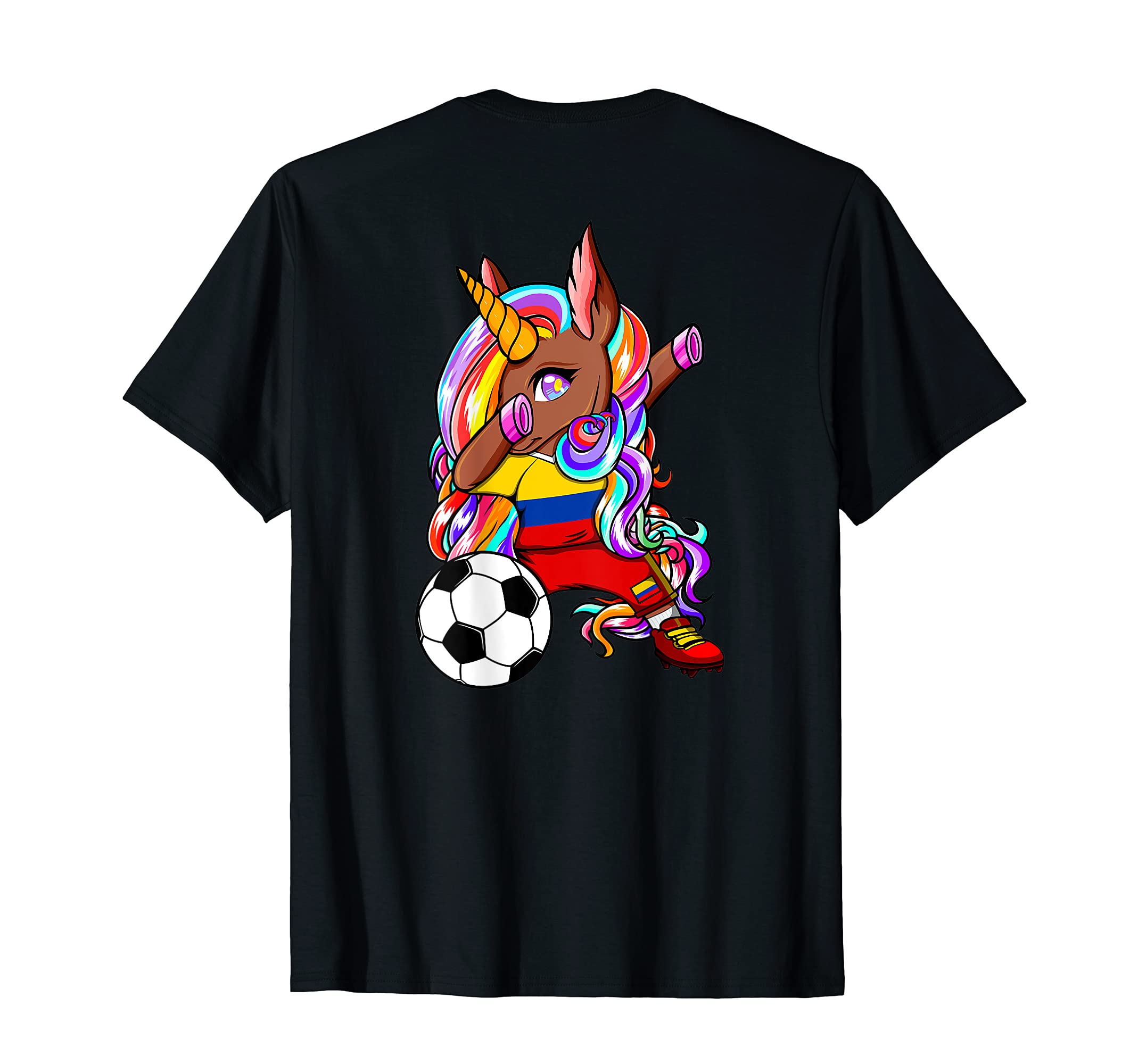 Dabbing Brown Skin Unicorn T-Shirt - Casual Everyday Wear for Adults