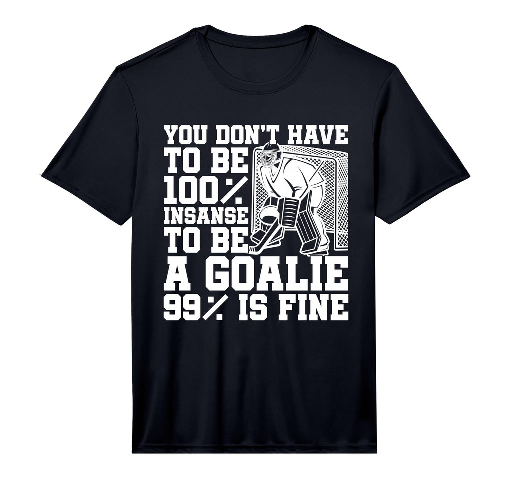Ice Hockey Insane Goalkeeper Goaltender T-Shirt - Trendy Graphic Men Women