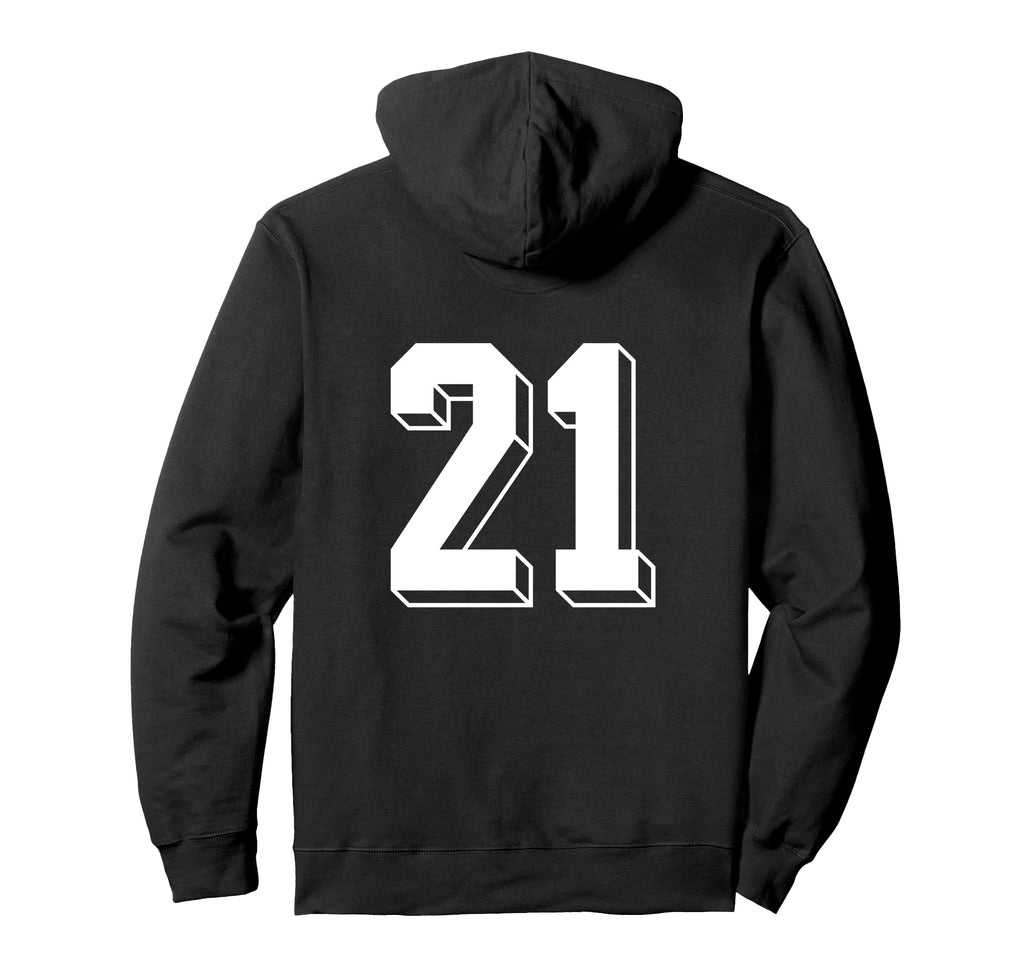 Number 21 Backside 80S 90S Team Jersey Hoodie - Unique Graphic Men Women