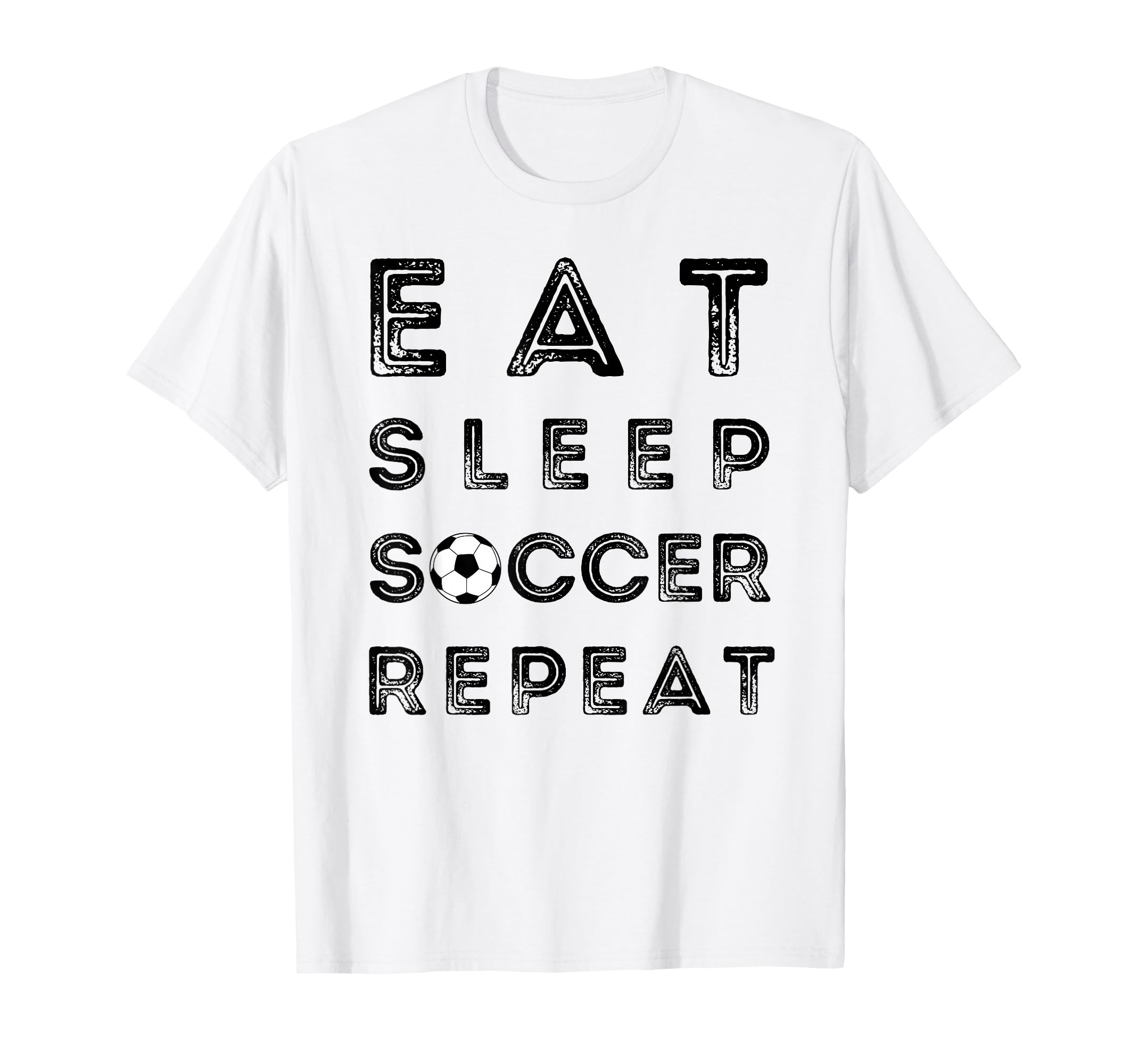 Eat Sleep Soccer Repeat Fans Funny Training T-Shirt - Graphic Print Unisex
