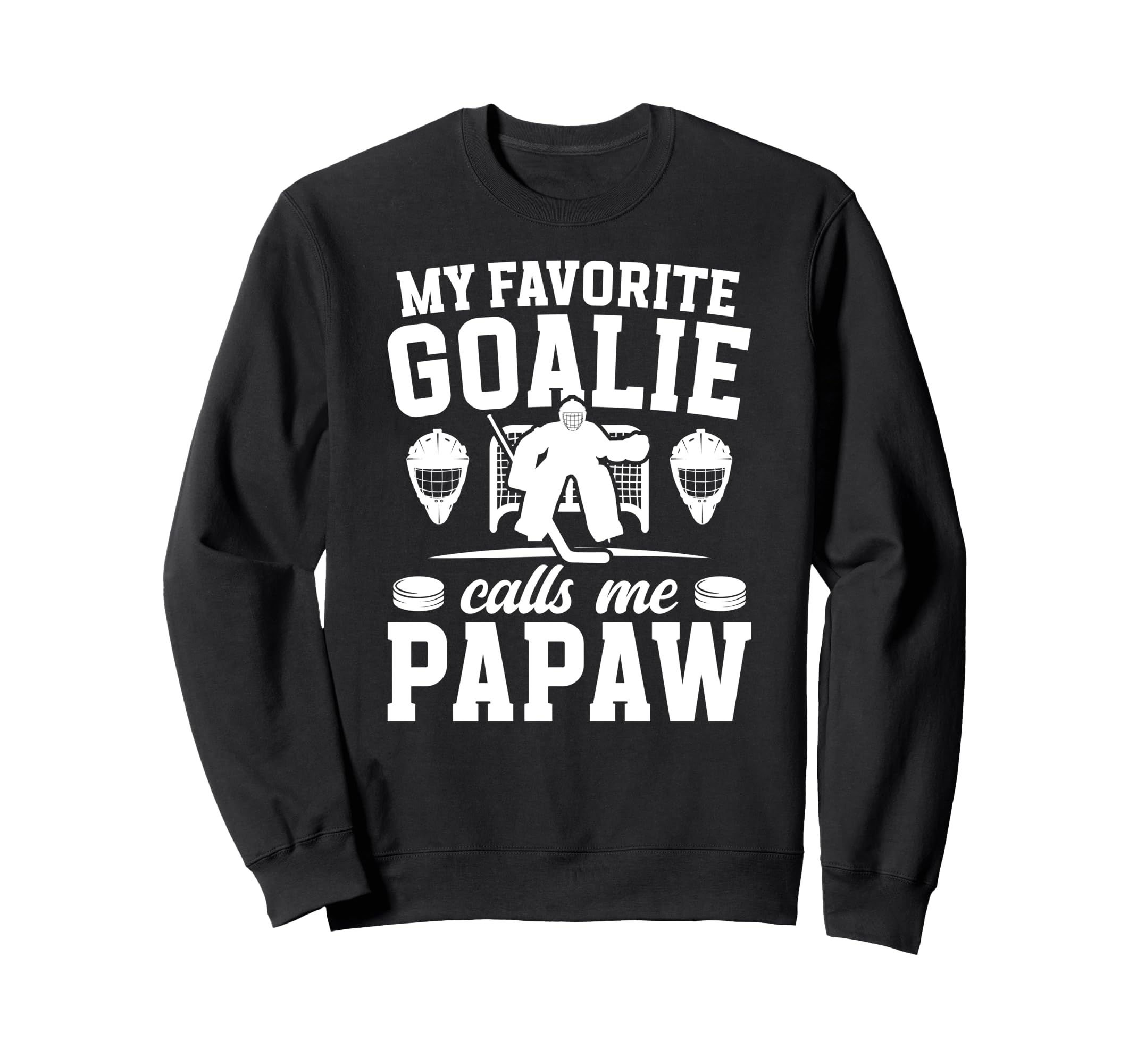 Proud Hockey Goalie Papaw Ice Hockey Sweatshirt - Streetwear Style Unisex