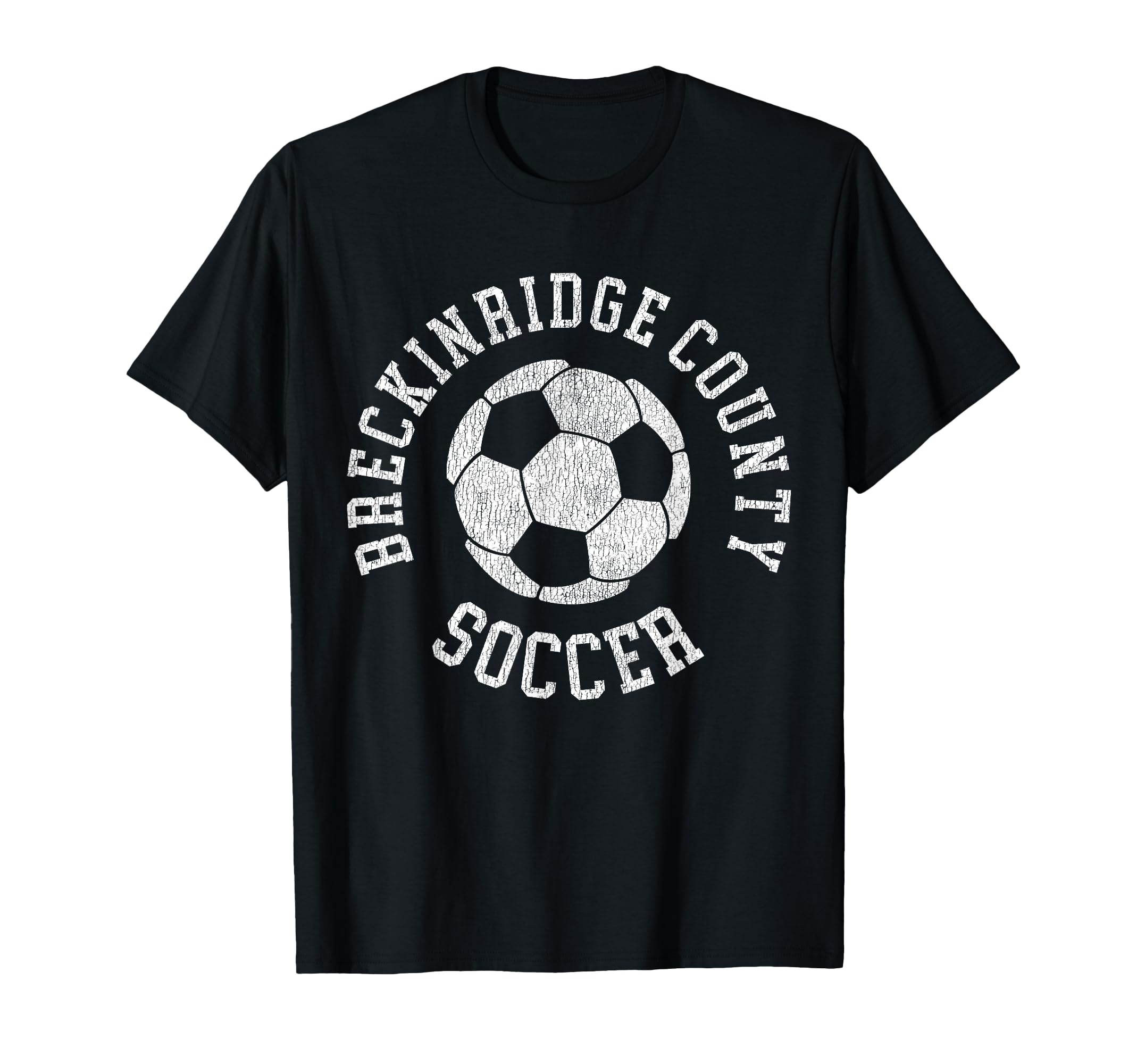 Breckinridge County Soccer Distressed 90S T-Shirt - Novelty Apparel Unisex