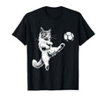 Kitten Playing Soccer Funny Cat Lover T-Shirt - Aesthetic Graphic Unisex