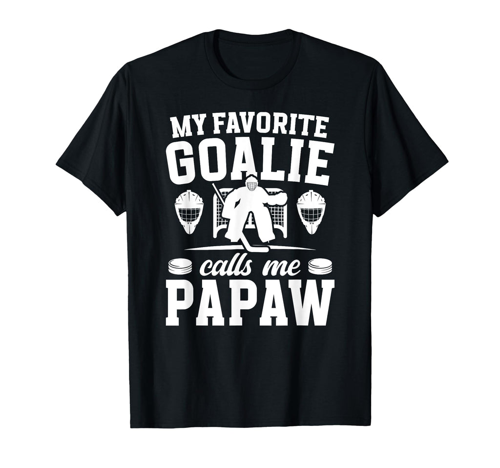 Proud Hockey Goalie Papaw Ice T-Shirt - Casual Everyday Wear for Adults