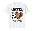 Soccer Paw Paw Heart Leopard Paw Paw T-Shirt - Aesthetic Graphic Men Women