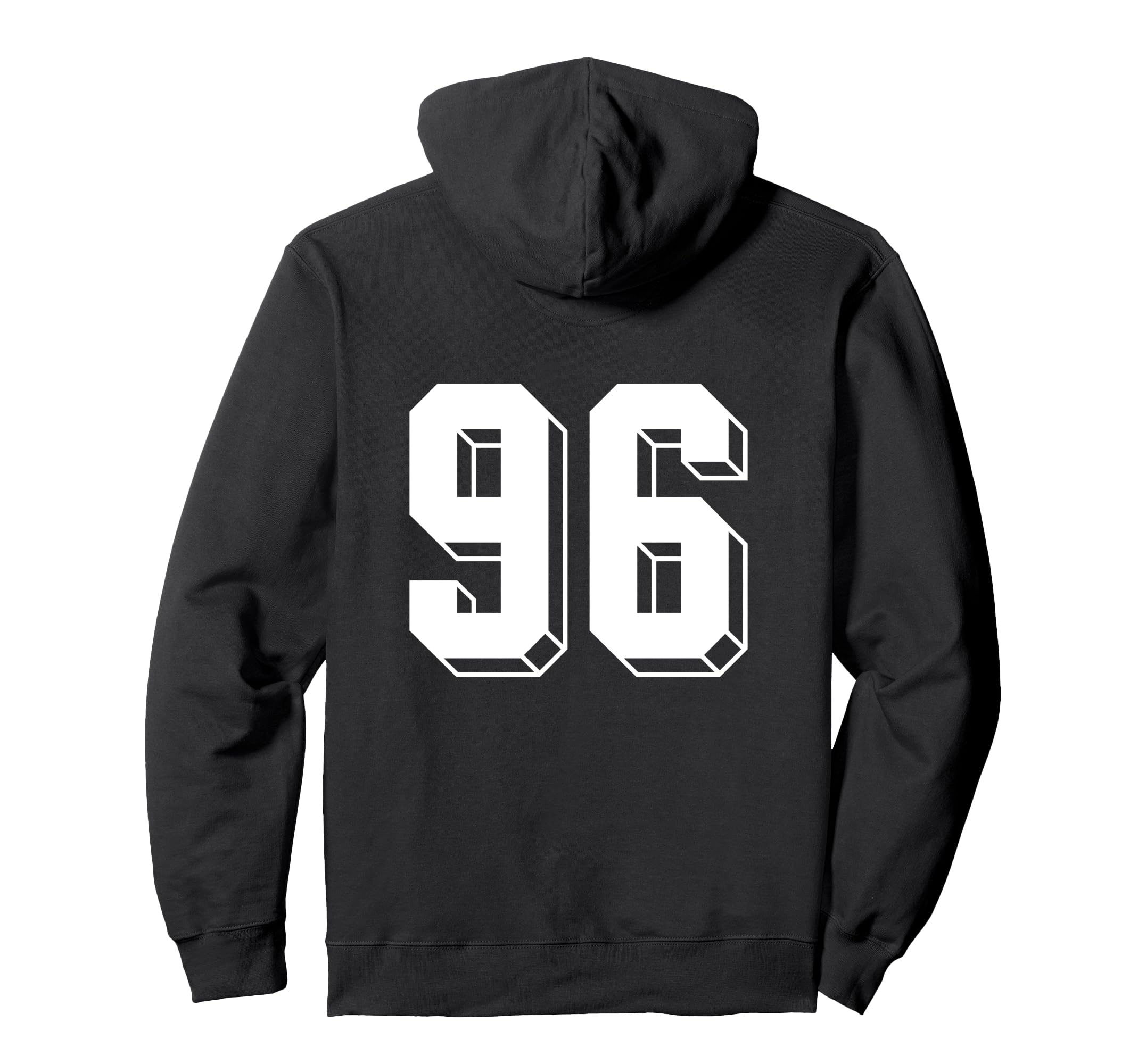 Number 96 Backside 80S 90S Team Jersey Hoodie - Graphic Print Unisex