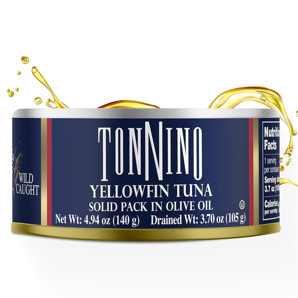 Tonnino Yellowfin Tuna Fillets in Olive Oil, 4.9 Oz. (Case of 12)
