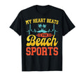 My Heart Beats Beach Sports Beach T-Shirt - Minimalist Print Men Women