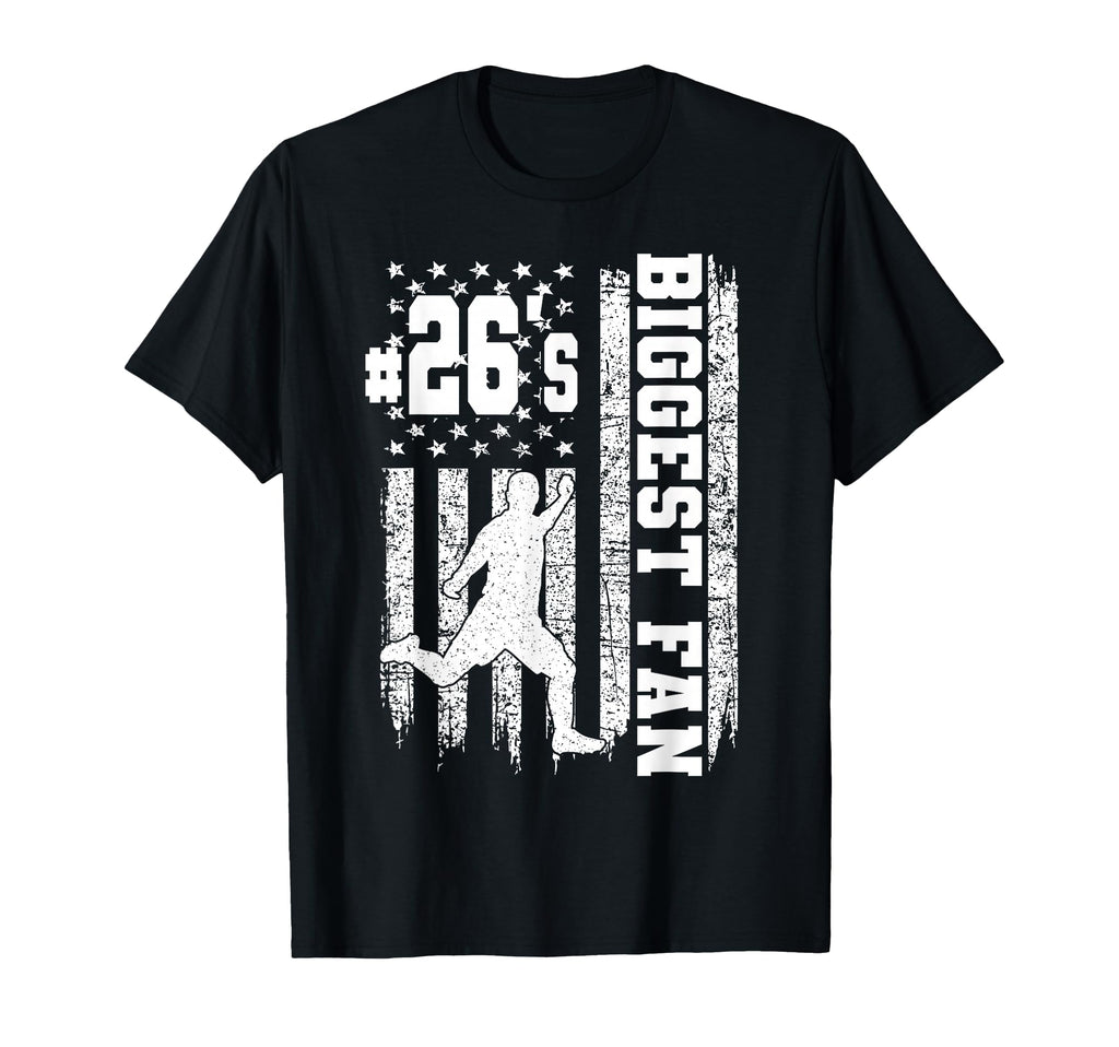 Soccer Biggest Fan Number 26 Proud T-Shirt - Custom Art Print for Adults
