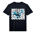Soccer Teen Just Who Loves Soccer T-Shirt - Minimalist Print Men Women