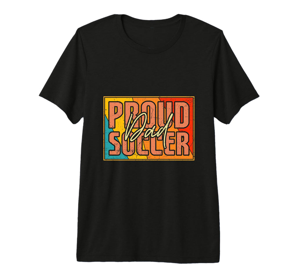 Proud Soccer Dad Football Sports Tri T-Shirt - Minimalist Print for Adults